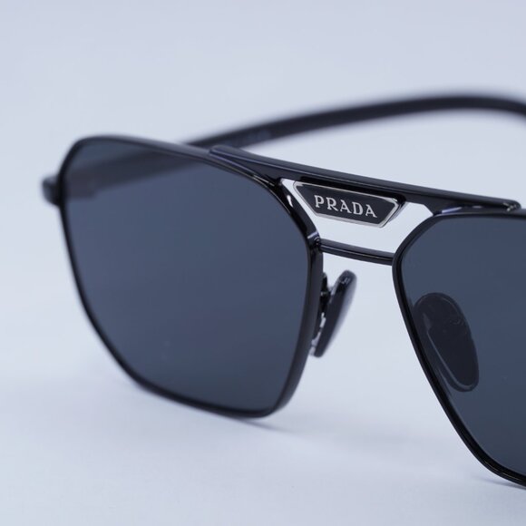 🕶️ New Prada PR58YS 1AB5S0 Sunglasses - Black Frame, Dark Grey Lenses - Picture 5 of 11